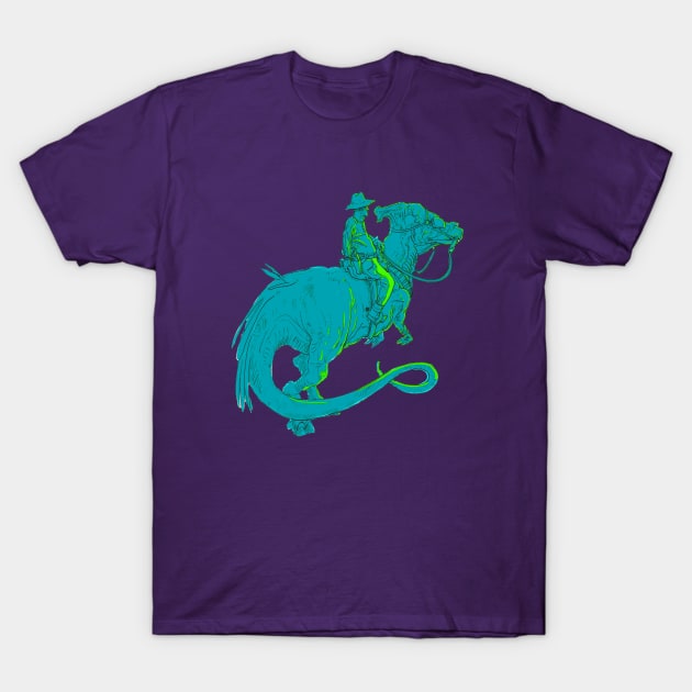 Get along little dino (dino rider) T-Shirt by thegunnarman